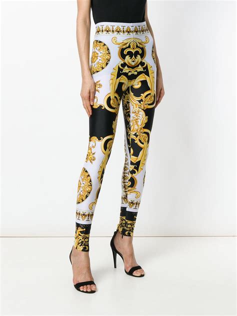 versace baroque print|Versace baroque leggings.